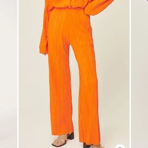 STORETS Maria Flared leg plisse pants